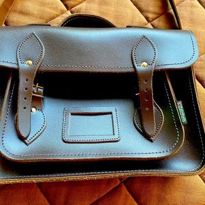 Zatchels satchel beautiful leather. Handmade England. Sturdy, handsome bag.